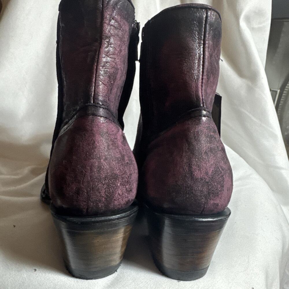 Ferrini Stacey Round Toe Zippered Cowboy Booties Womens Size 8.5 B Casual Boots - Picture 6 of 9